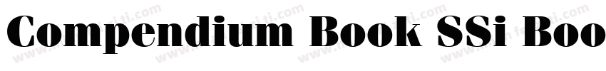 Compendium Book SSi Book字体转换